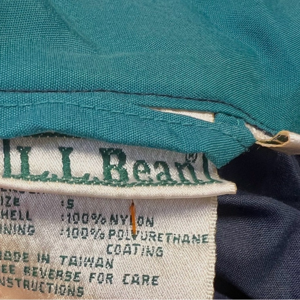 Vintage 90s L.L. Bean Rain Jacket Navy Hooded Windbreaker Petite S Lightweight - Picture 6 of 8